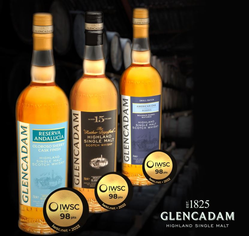 Glencadam Gold Outstanding Hat-Trick At IWSC 2022